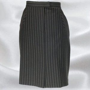 Freddy Z'Ss Sportswear Inc. Black Pinstriped Skirt in Size 10